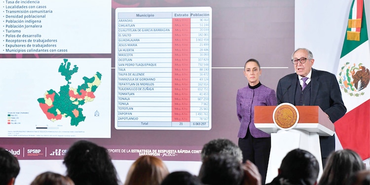 David Kershenobich, secretario de Salud, en conferencia de prensa.