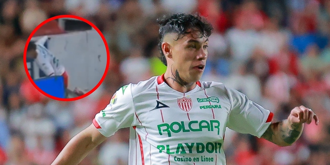Emilio Lara se cayó a la fosa del Estadio Corregidora en el Querétaro vs Necaxa.