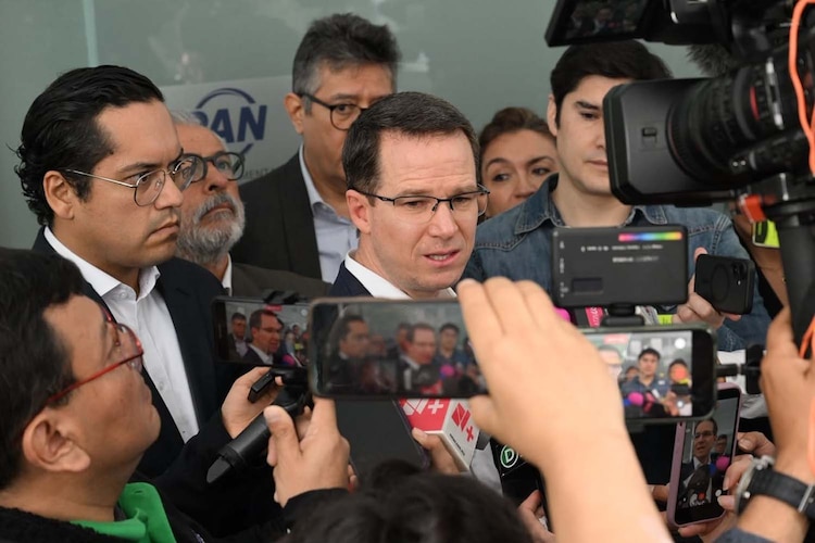 El senador Ricardo Anaya Cortés, del PAN, en declaraciones a la prensa el 15 de julio de 2026.