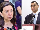 Los fiscales de San Luis Potosí y de Zacatecas, Manuela García Cázares y Cristian Paul Camacho Osnaya, en imágenes de archivo.