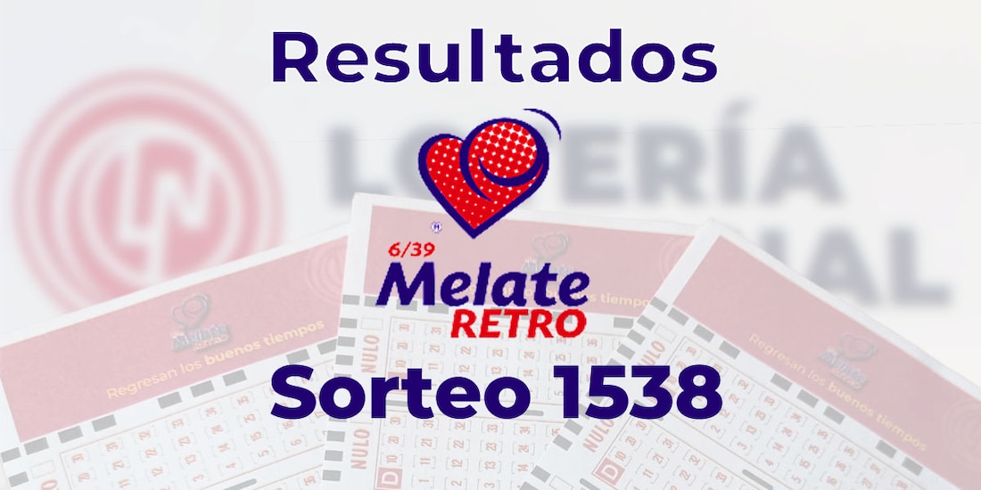Resultados del Melate Retro en su sorteo 1538, celebrado este 14 de junio del 2025.