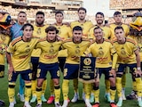 Jugadores del América antes de un partido amistoso en Estados Unidos