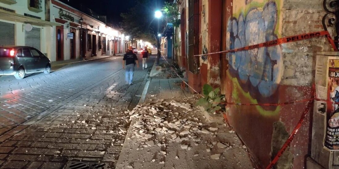 Todo quedó en algunos daños materiales en Oaxaca.
