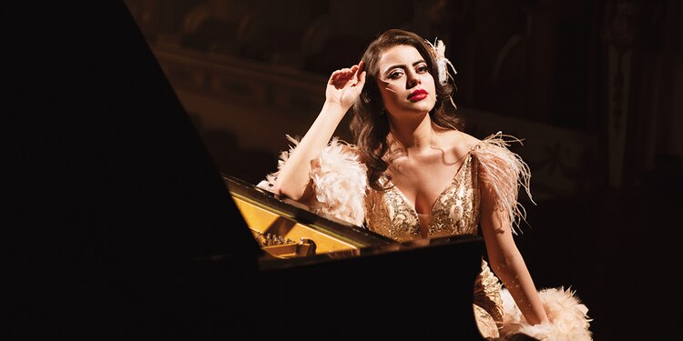 La pianista Argentina Durán, en una sesión de fotos.