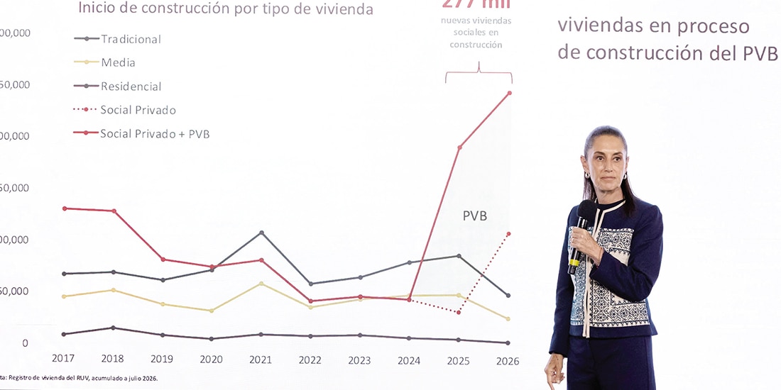 La jefa del Ejecutivo, ayer, en conferencia de prensa en Palacio Nacional.