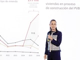 La jefa del Ejecutivo, ayer, en conferencia de prensa en Palacio Nacional.