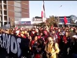 Aficionados del Atlas marchan en las calles de Guadalajara por su desacuerdo con la sanción que recibió el Querétaro.