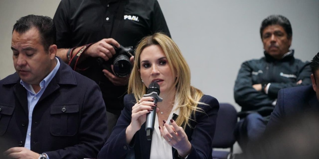 La alcaldesa Romina Contreras Carrasco durante su participación en la Segunda Asamblea de la Asociación Nacional de Alcaldes de México (ANAC).
