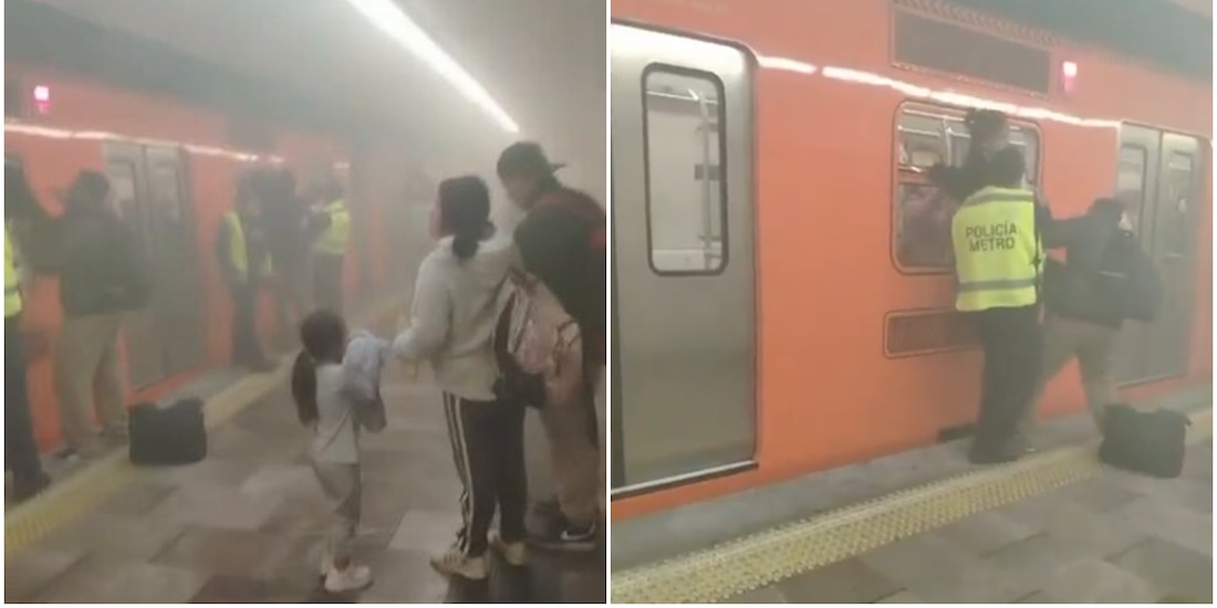 Usuarios reportaron la presencia de humo en la estación La Merced de la Línea 1 del Metro.