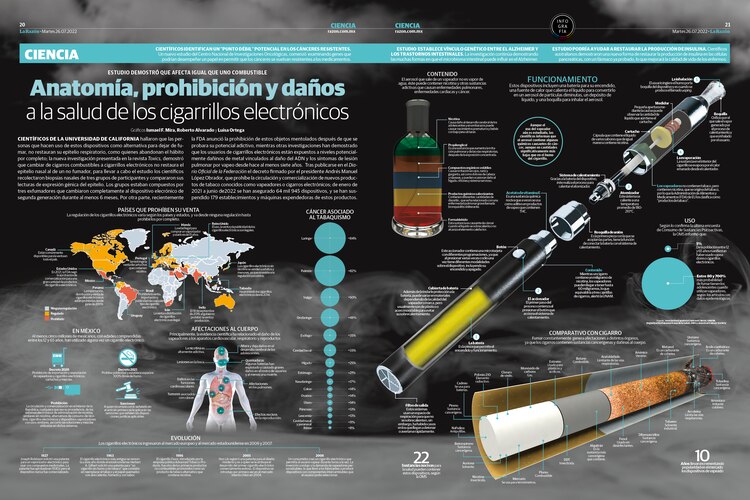 Anatomía, prohibición y daños a la salud de los cigarrillos electrónicos<br>