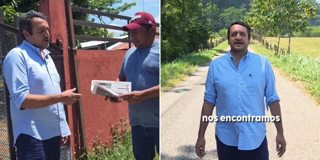 Andy López Beltrán lleva a cabo recorridos casa por casa en Tabasco.