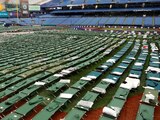 Tropicana Field, hogar de los Tampa Bay Rays de la MLB abre sus puertas como regio por la llegada del huracán Milton