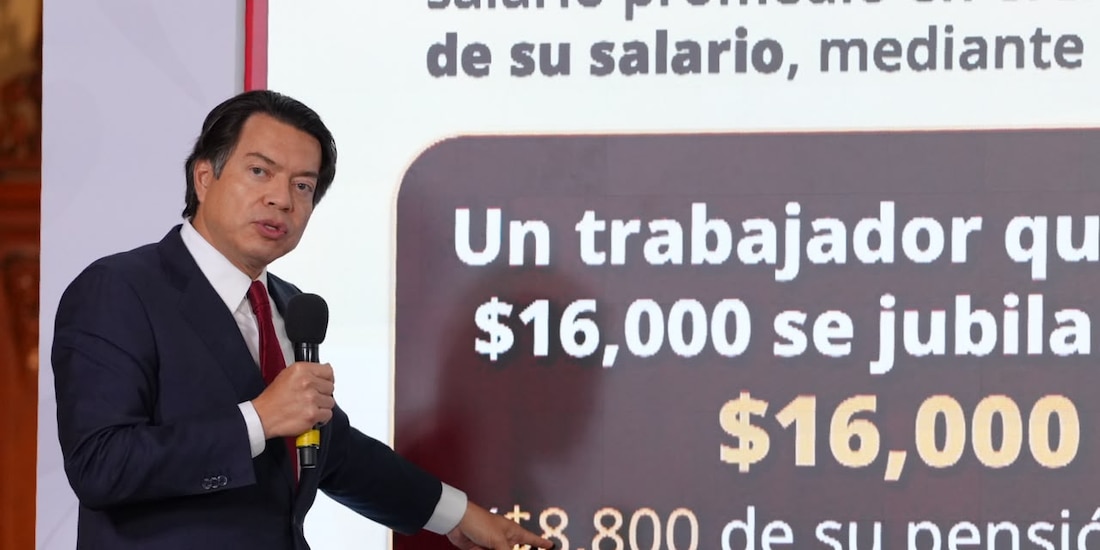 Mario Delgado en la Mañanera del 8 de junio
