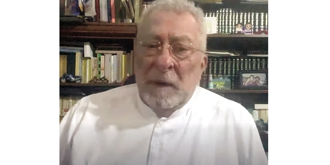 JOSÉ ALBERTO Abud, rector destituido de la Universidad Autónoma de Campeche, en un videomensaje, ayer.