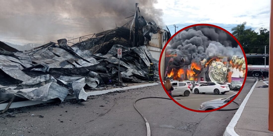 Se registra fuerte incendio en el centro de Culiacán