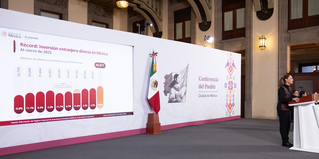 Conferencia en Palacio Nacional este jueves 26 de febrero.