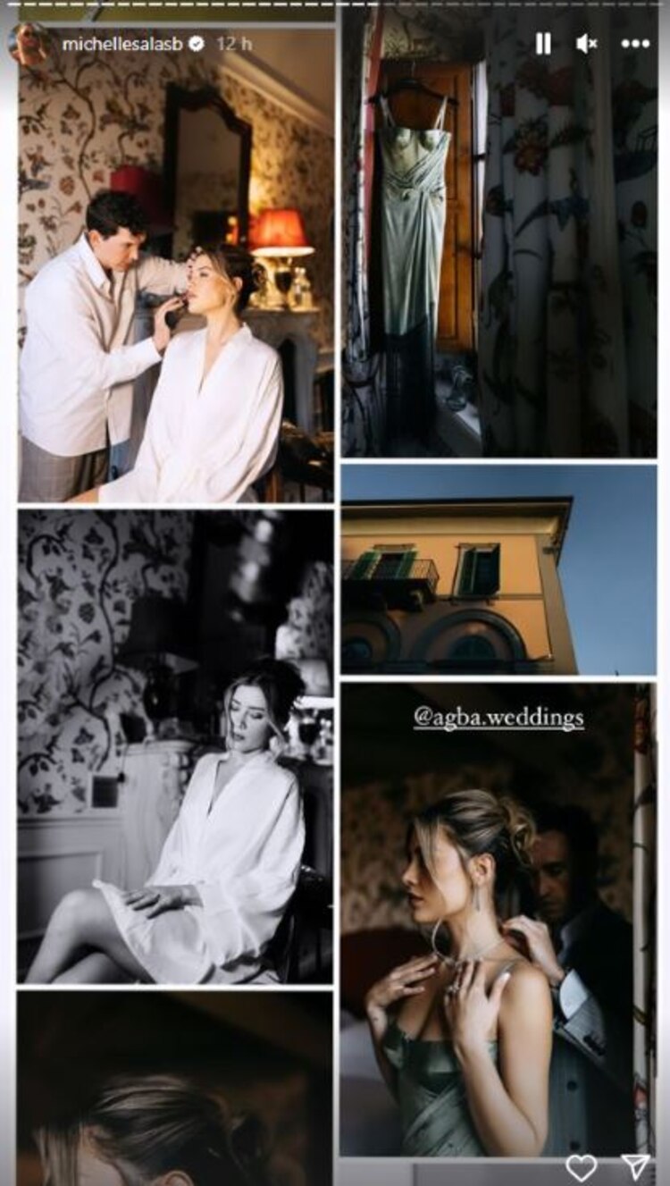 Michelle Salas en su luna de miel