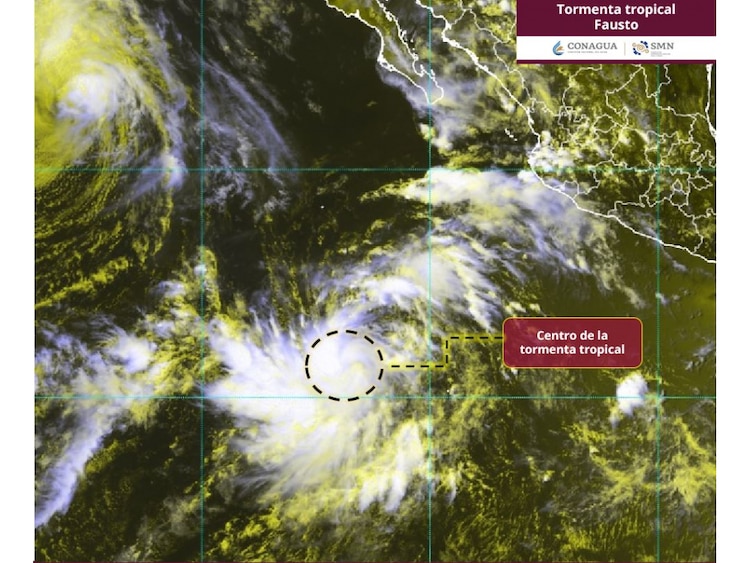 Centro de la tormenta tropical 'Fausto'