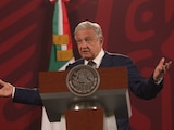 Presidente de México Andes Manuel López Obrador durante la conferencia matutina