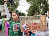 Una marcha de colectivos contra las desapariciones en México, en la capital del país.