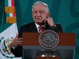 AMLO en conferencia matutina, este miércoles.