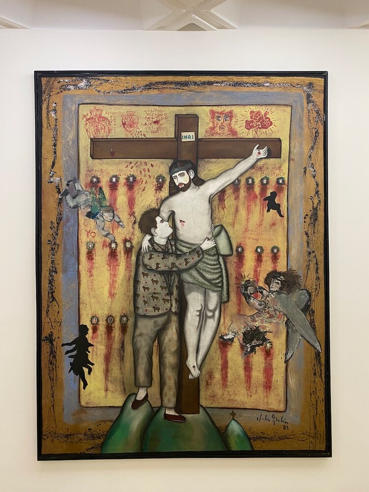 Quédate conmigo 2, óleo y acrílico sobre tela, 1985.