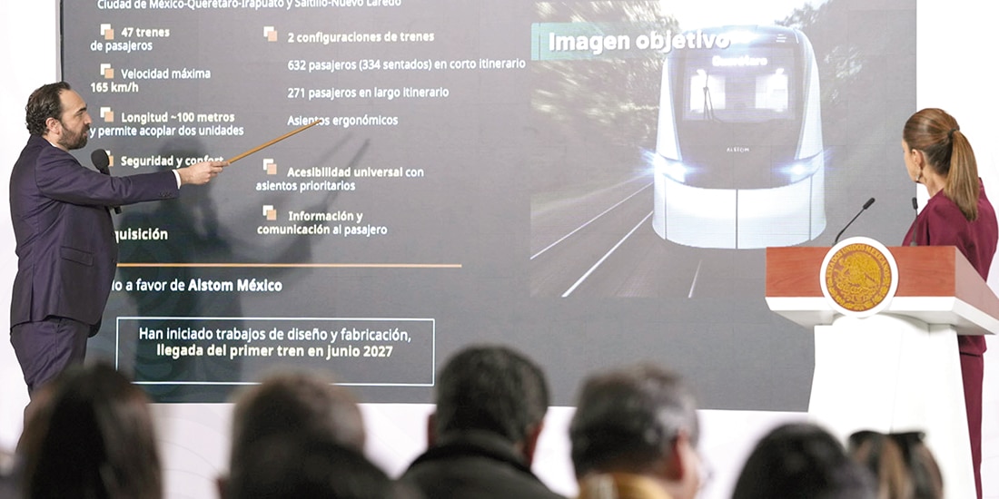Prevén concluir en 2027 dos rutas de tren, dice Presidenta