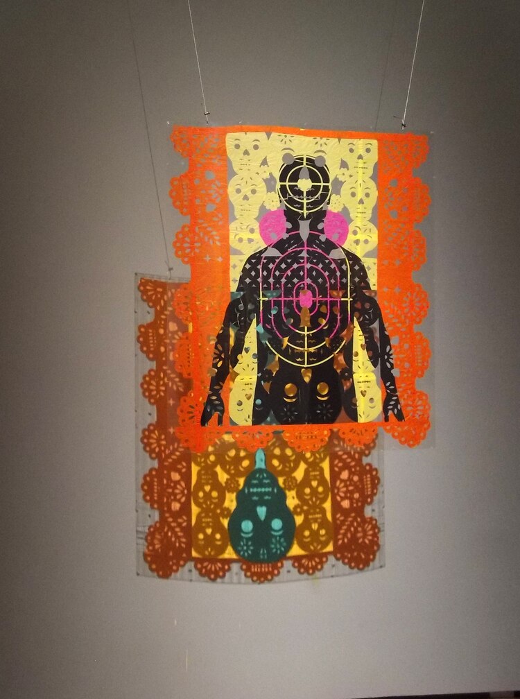 Pinturas que la artista visual creó durante el confinamiento.