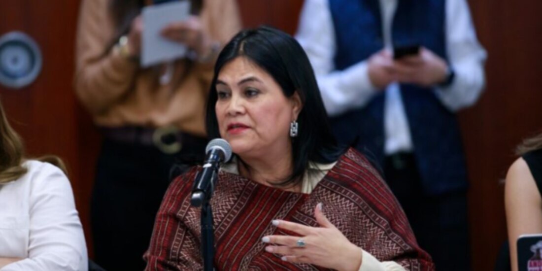 La senadora Guadalupe Chavira, en sesión de comisiones en foto de archivo.