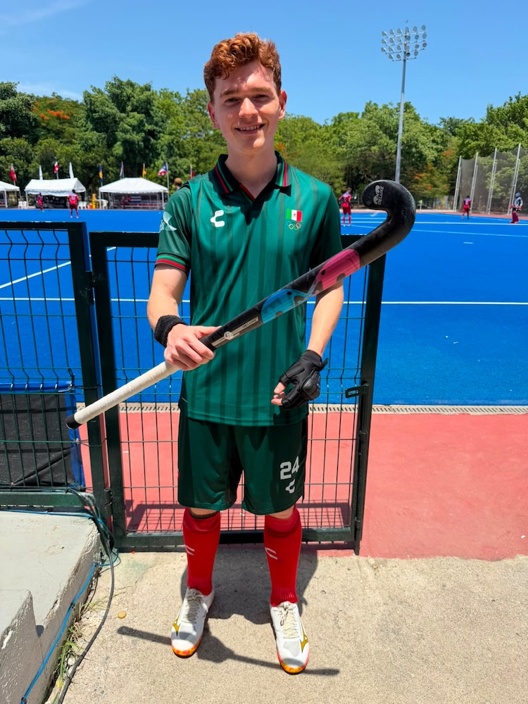 Jorge Gómez de la Selección Mexicana de hockey sobre césped en los Juegos Centroamericanos y del Caribe