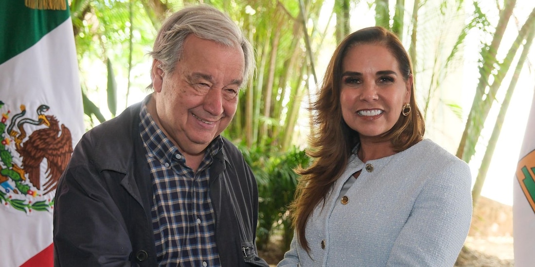 António Manuel de Oliveira Guterres y Mara Lezama.