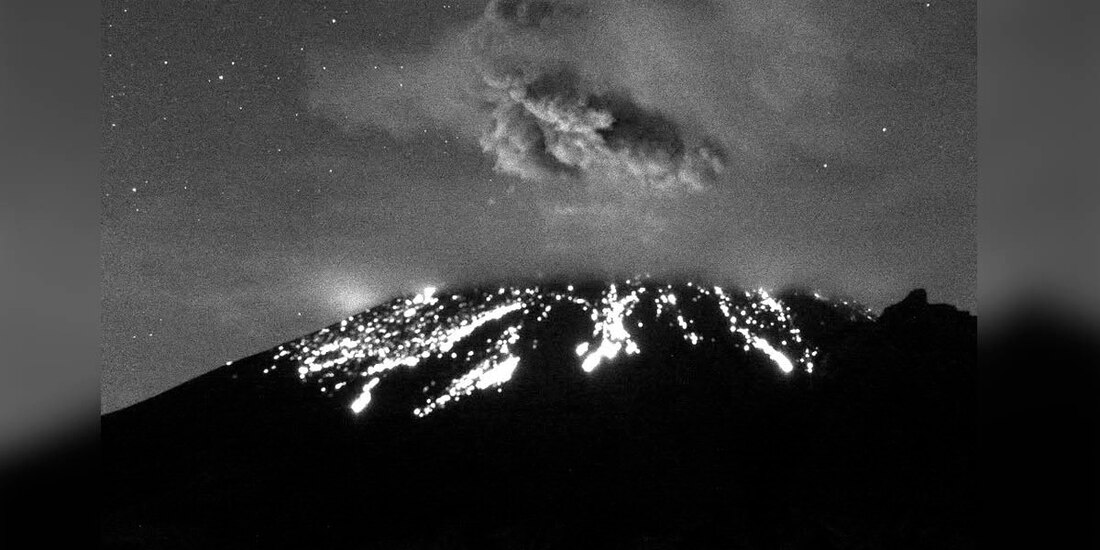 Protección Civil reportó una explosión del volcán Popocatépetl