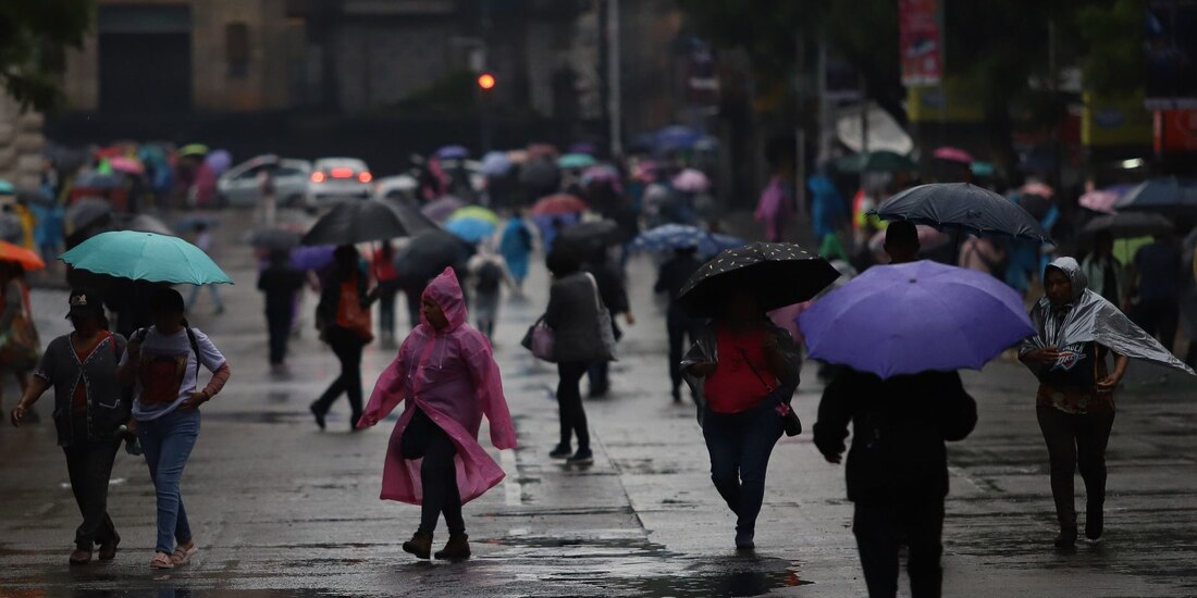 Lluvias en la Ciudad de México, en una fotografía ilustrativa.