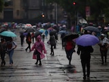 Lluvia en la Ciudad de México.