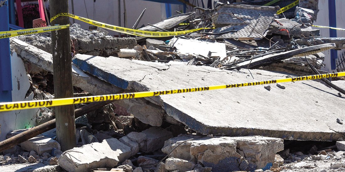 ASPECTO del daño provocado por el estallido de pólvora en Santa María Canchesdá, en Temascalcingo, Estado de México.