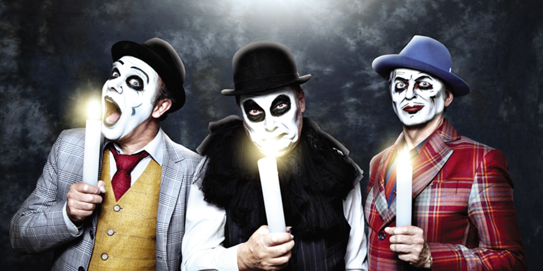 The Tiger Lillies en sesión fotográfica de su disco Serenade from the sewer .