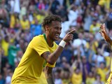 Neymar en un partido con la Selección de Brasil