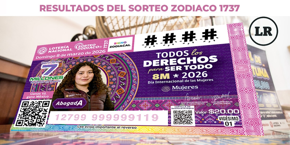 Resultados Sorteo Zodiaco 1737 del 8 de marzo del 2026 de Lotería Nacional.