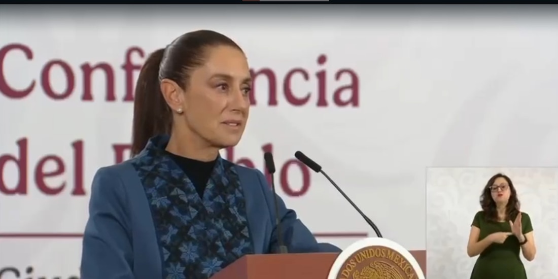 La Presidenta de México en la Mañanera del Pueblo.