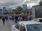 Segunda megamarcha de trabajadores del IMSS en CDMX.