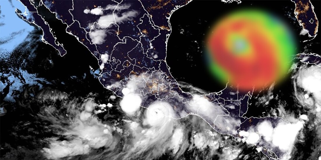 Ojo del huracán "John" fue captado por el satélite GOES-18.