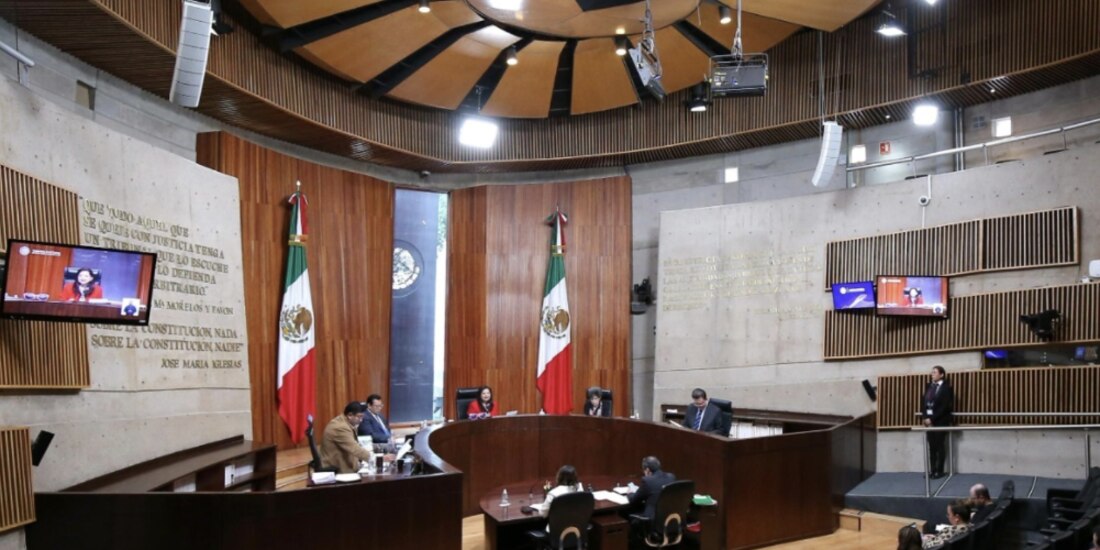 Sesión de magistrados del Tribunal Electoral del Poder Judicial de la Federación, ayer.