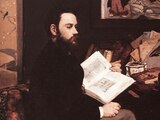 Édouard Manet, Retrato de Émile Zola, óleo sobre tela, detalle, 1868.
