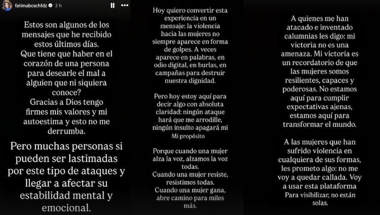 Fátima Bosch responde a ataques por ‘fraude’ en Miss Universo