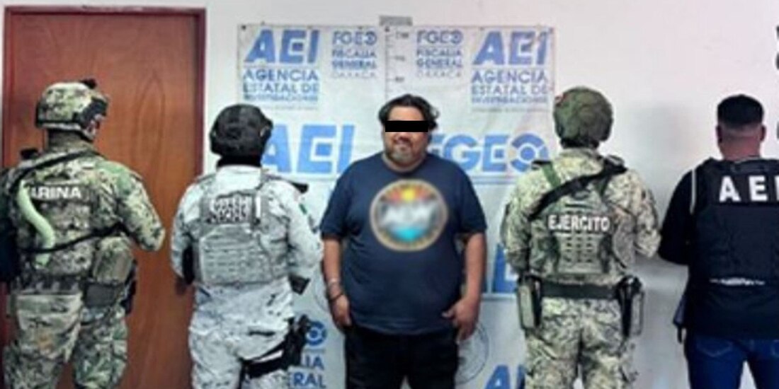 Arresto de presunto delincuente en Oaxaca.