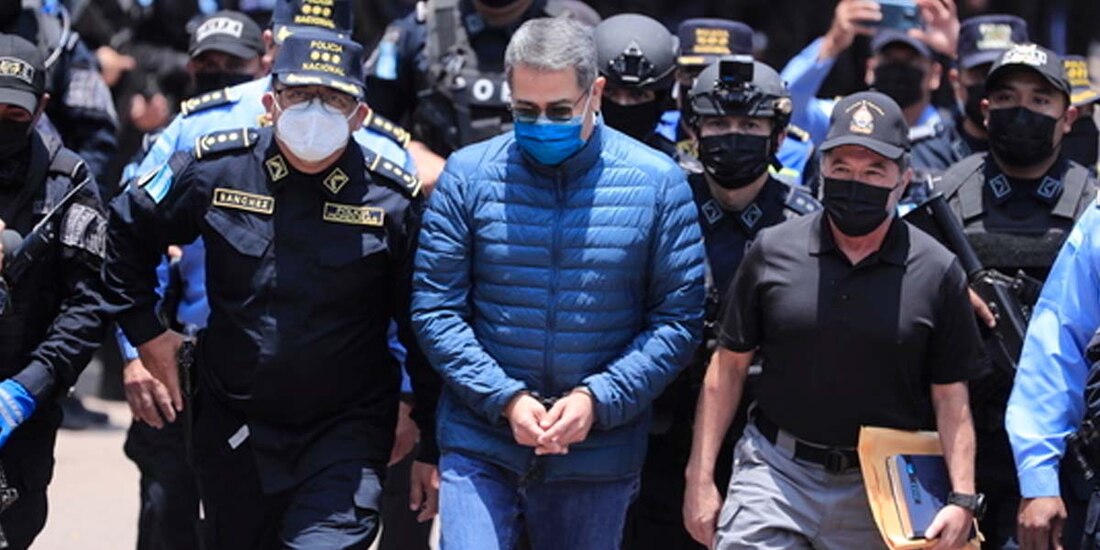 Juan Orlando Hernández, expresidente de Honduras, enfrenta cargos en el Distrito Sur de Nueva York, Estados Unidos, por tráfico de drogas y armas