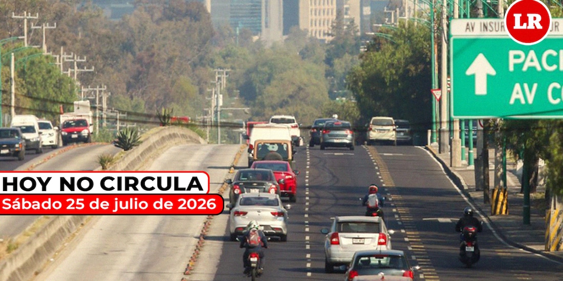 Te informamos cómo aplica el Hoy No Circula este sábado 25 de julio de 2026 en la Ciudad de México y el Estado de México.