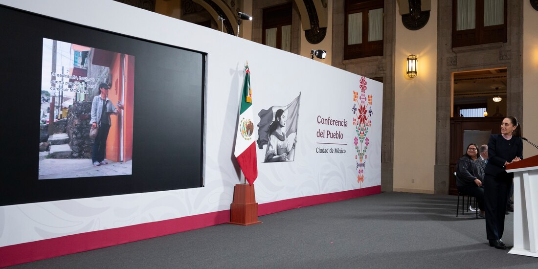 Claudia Sheinbaum en Palacio Nacional.