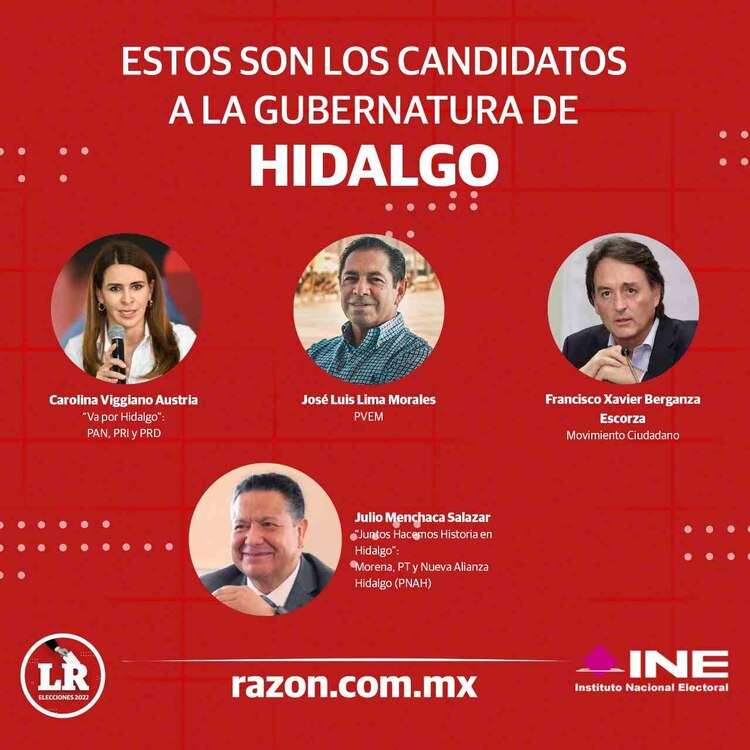 Conoce a los candidatos a la gubernatura de Hidalgo.