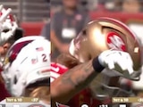 George Kittle celebra como Penta Hero Miedo.